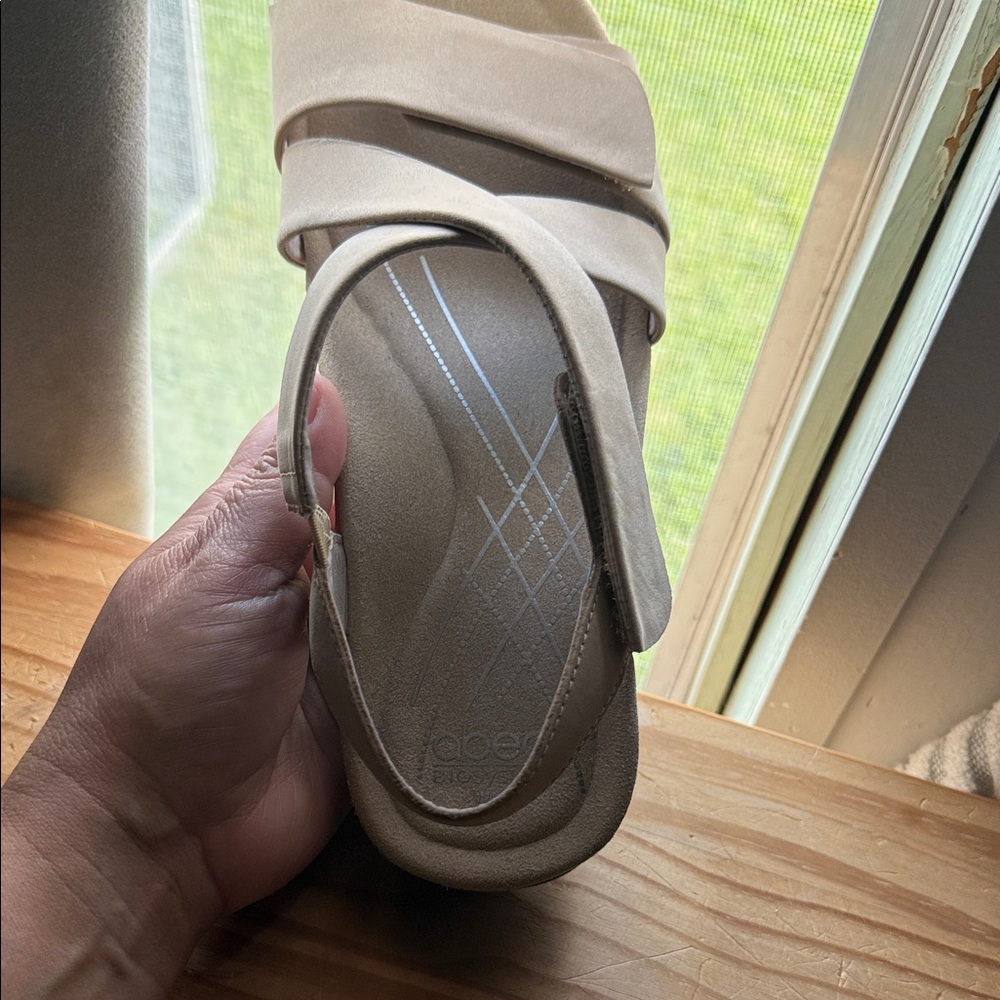 Abeo Adjustable Strappy Sandal in Beige - Picture 2 of 3
